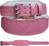 Ceinture Musculation Femme - Mytra Fusion - Ceinture Musculation Cuir - Fitness, Haltérophilie, Deadlift, Powerlifting - Rose - S
