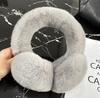 Foldable Plush Winter Earmuffs with Thick Rex Rabbit Fur - Cute Internet Celebrity Style