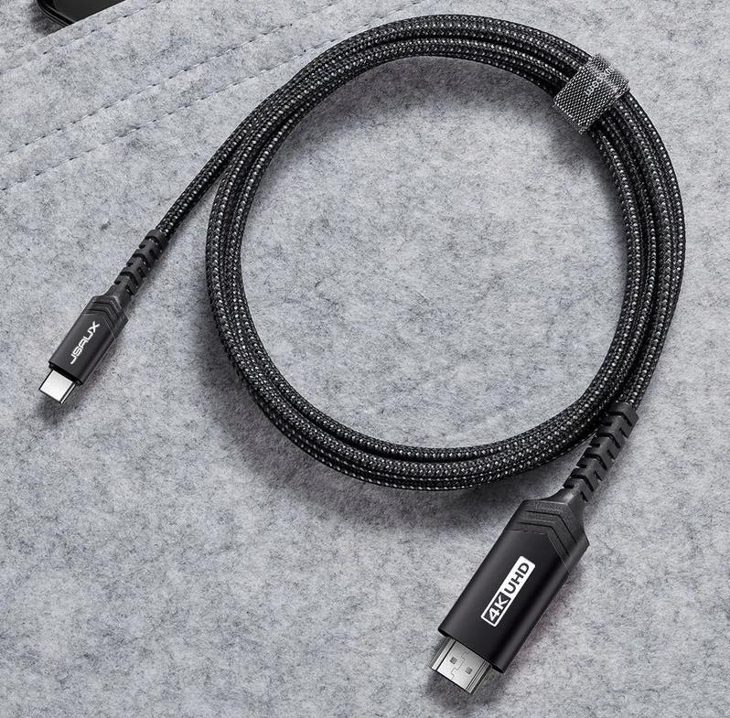 Kabel Adapter Jsaux Usb-C 3.1 Typ C Do Hdmi 4K Mhl 300Cm Tv 3M Czarny