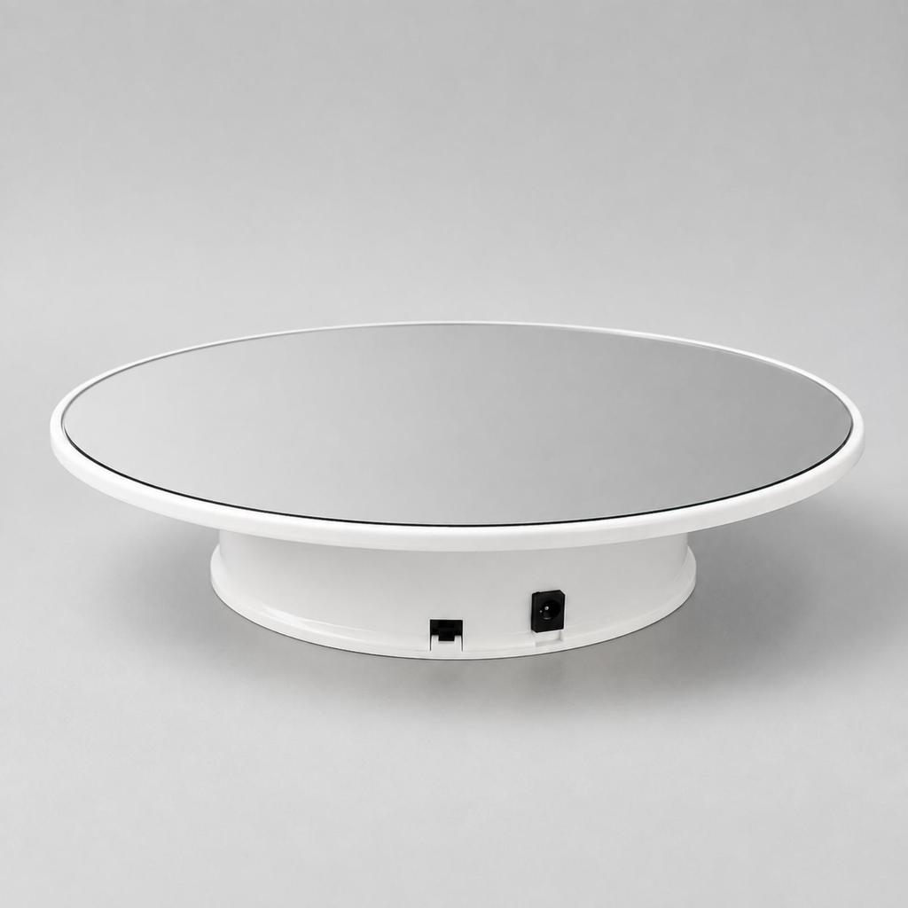 Single-Tier Electric Rotating Display Turntable Automatic Mirrored Base