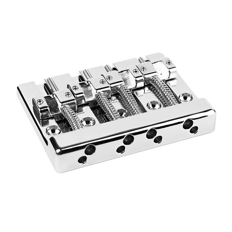 

Zinc Alloy Bass Bridge Drop in Replacement Guitar Bridge Repairing Part Suitable for Enhancing Resonance and Sustain 1
