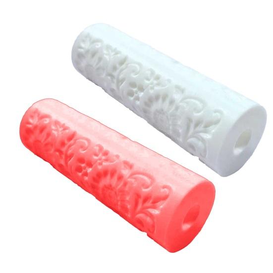 1/2Pcs Textured Roller Brush 3D Printed PLA Material Smooth Finish Paint Roller Floral Vine Pattern Decorative Painting Tool