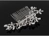 Rhinestone Inlaid Diamond Pearl Flower Hair Comb for Women