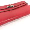 HERMES Kelly wallet Long wallet Long Wallet Chevre RedBased/SilverHardware