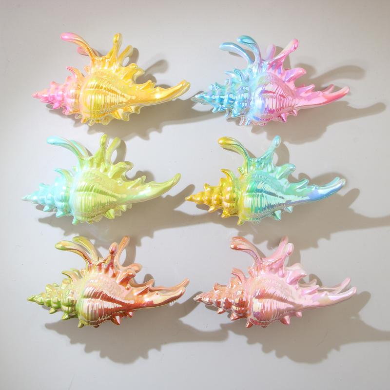 1Pcs Hair Claw Elegant Shark Clip Creative Conch Hairpin Colorful Gift For Summer Beach Headwear Hair Accessories
