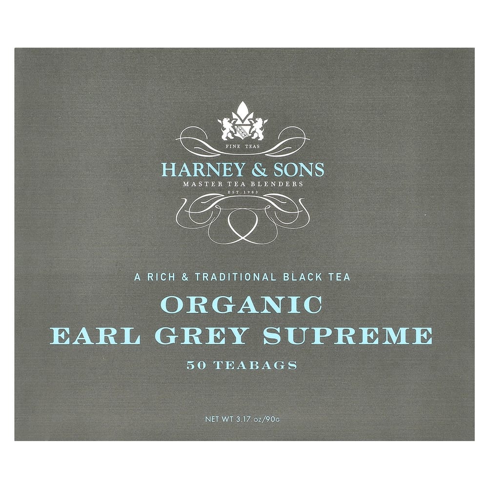 

Harney & Sons Earl Grey Supreme Black Tea, 50 Tea Bags, 90g (3.17oz)