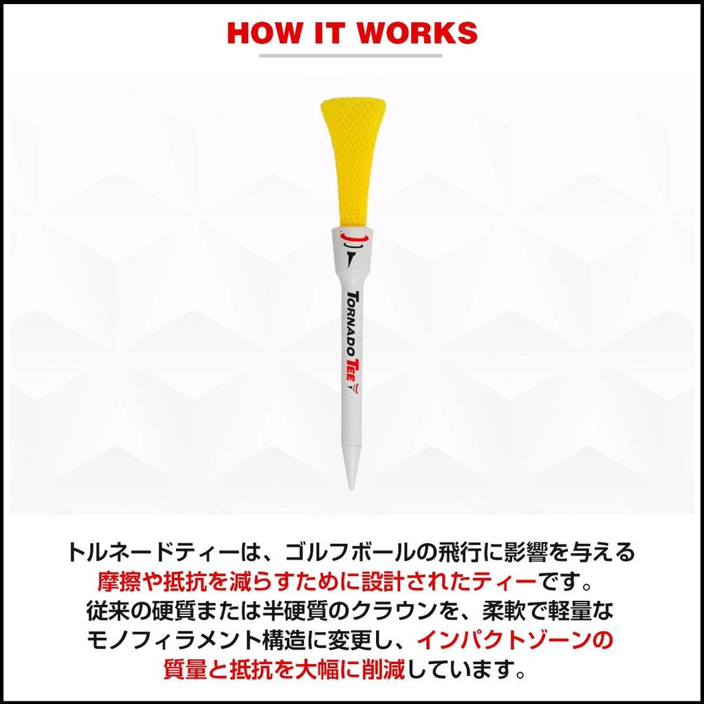 Tornado Golf Tee 5 Fluorescent Colors Pack, 3.25-inch & 4-inch, (Red/White/Blue, 3.25 in) [Used]