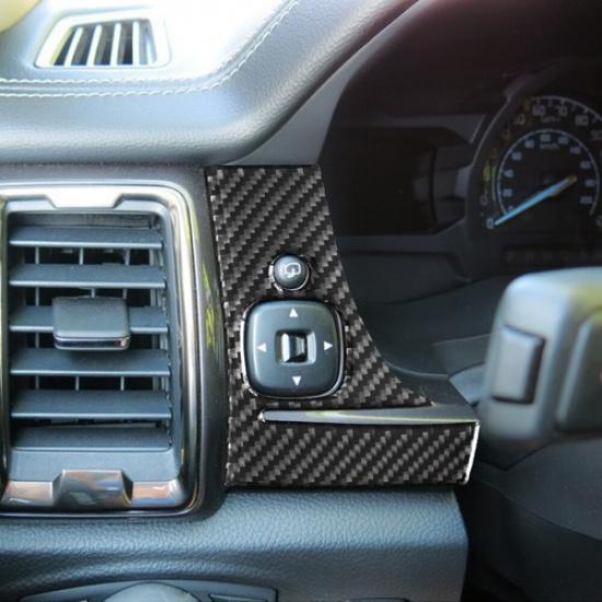 3Pcs Carbon Fiber Interior Driver Side Dashboard Cover Trim For Ford Ranger