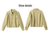 Women's Fashion Lapel PU Leather Jacket - Spring 2025 Collection, Short Coat