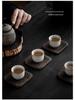 Two-Color Jacquard Tea Mat - Handmade Plant-Dyed Coaster, Retro Style Fabric Tea Coaster