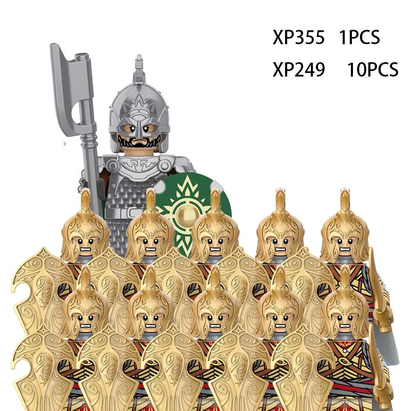 Soldados Élficos Medievais de Rohan Guarda Exército lotr Figuras de Ação Mini Blocos Boneca Montar Blocos de Construção MOC DIY Brinquedos para presentes de criança