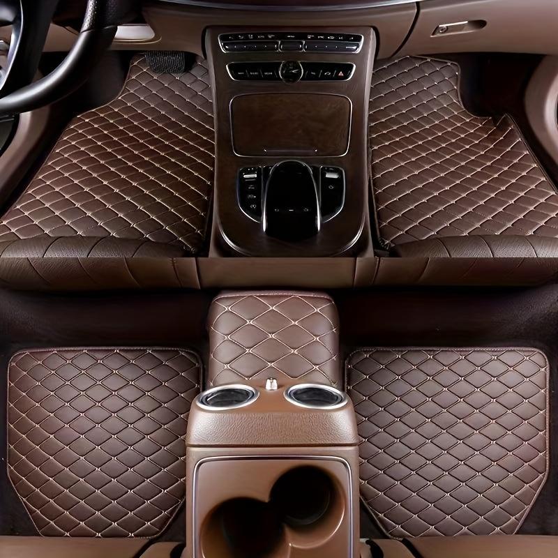 5pcs Faux Leather Car Footrests, Universal Fit Easy To Clean, Non-Slip Design, Suitable for SUV Sedans, Durable Full Set