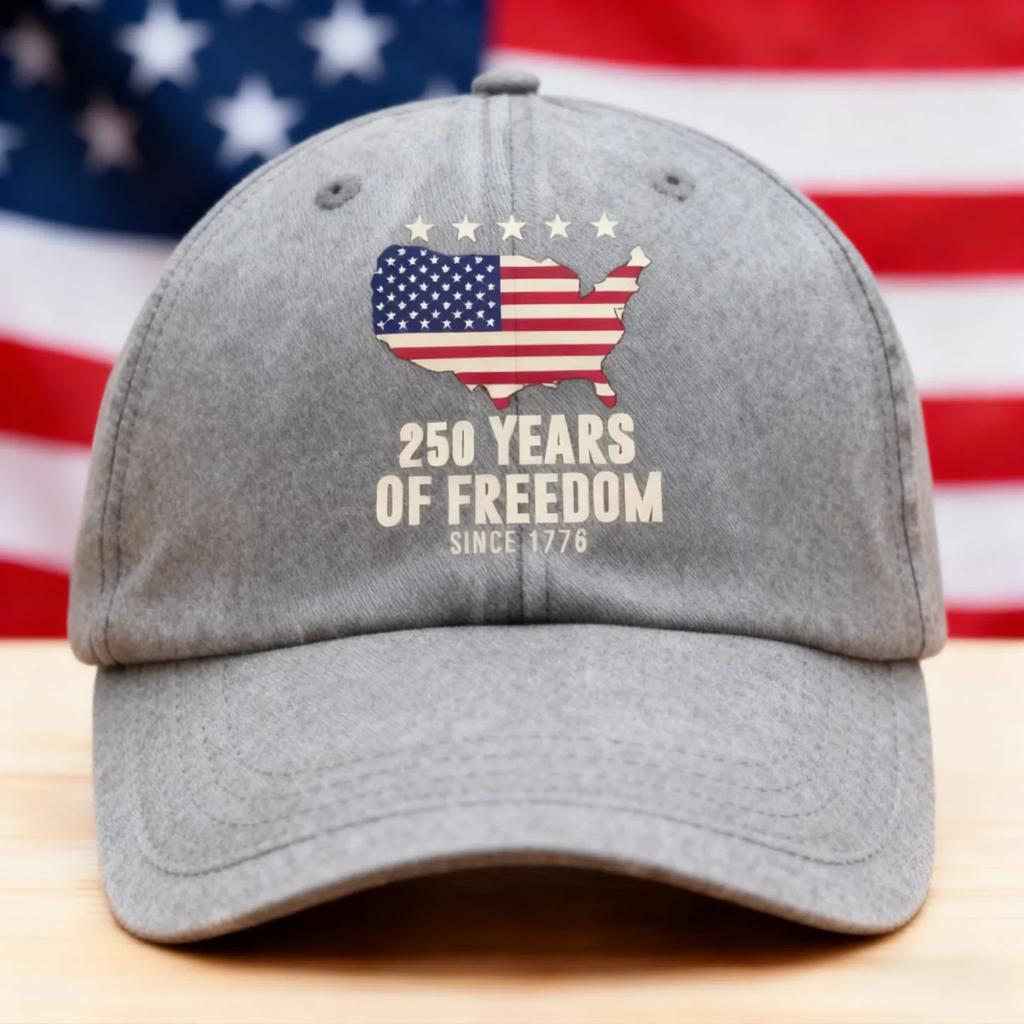 Cross-border popular washed old dad baseball cap US 250th anniversary hat sunscreen sunshade cap