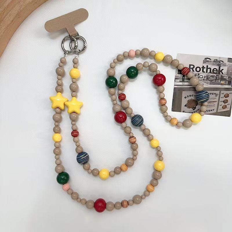 Handmade Amber Phone Lanyard With Long Pvc Strap For Universal Use
