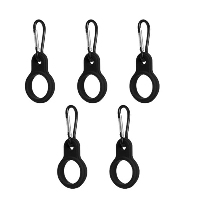 

5PCS Shockproof Multi Color Silicone Water Bottle Carabiner Clip Outdoor Sports Keychains Running Accessories