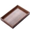 Black walnut tray Japanese style solid wood dry brewed tea tray rectangular household tea cup tray meal dessert plate