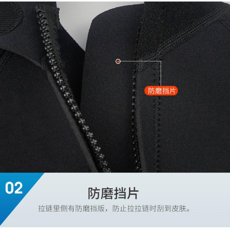 3mm Diving Suit Men's Long-sleeved Thermal One-piece Women's Large-size Cold-proof Snorkeling Surfing Swimsuit
