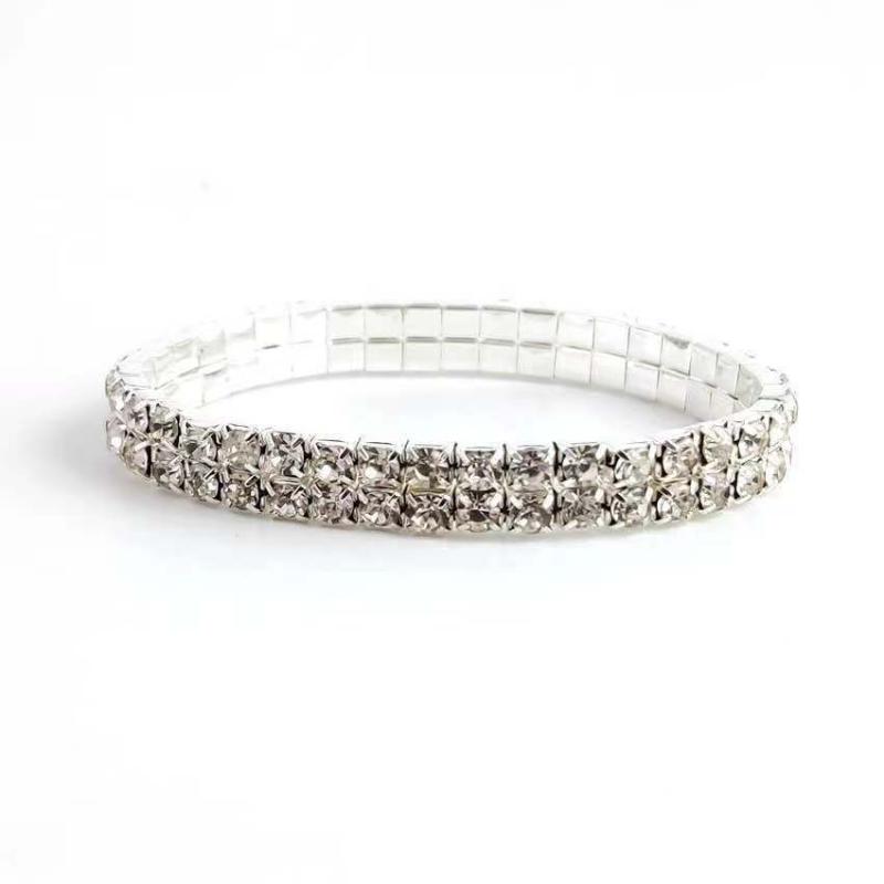 Europe and the United States  Bracelet, Simple INS Style Girl Row Bracelet Female 8 Row Diamond Shiny Combination