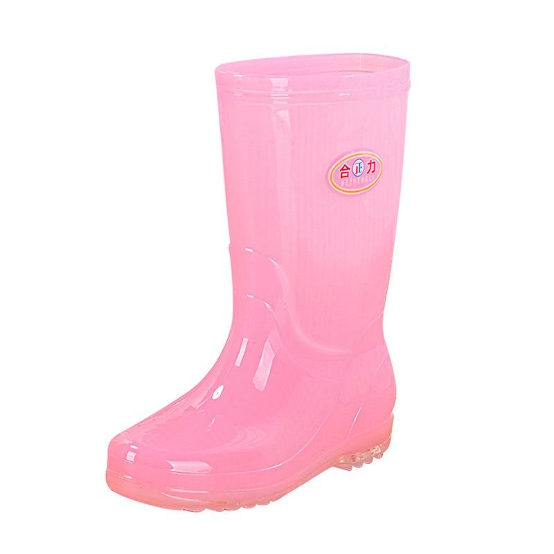 Non-slip short rubber shoes rain shoes women's summer rubber boots jelly waterproof shoes transparent medium tube plastic laundry overshoes