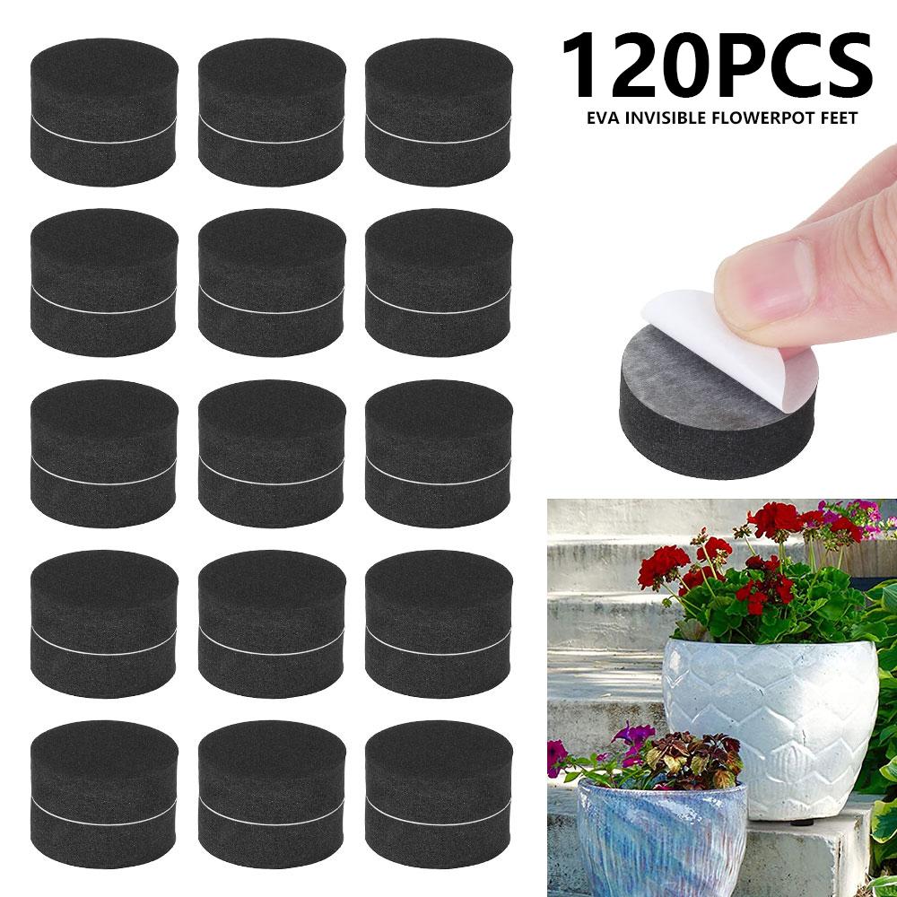 40/160Pcs Flower Pot Feet Round EVA Invisible Flower Pot Risers Kit Self-adhesive Non-slip Pot Lifters Garden Supplies Accessory