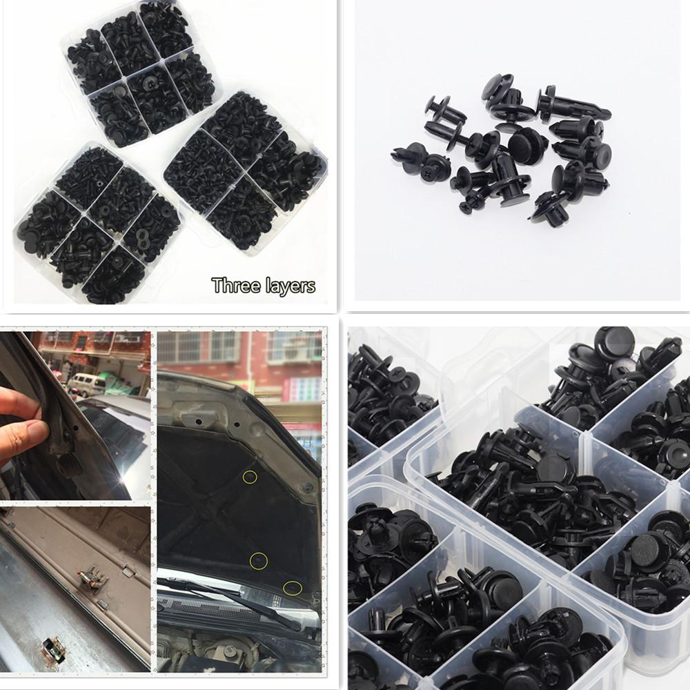 New 630 PCS Car Body Push Pin Rivet Fasteners Door Trim Panel Clips 16 Sizes
