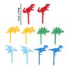 Cute Cartoon Dinosaur Fruit Fork Cute Eyes Cupcake Top Decoration Food Appetizer Toothpicks Bento Box Accessories