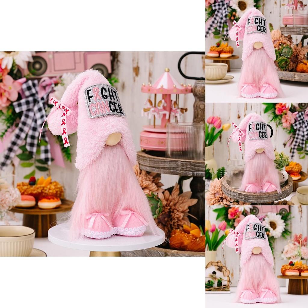 Rudolf Pink Unique Gnome Plush Doll Decorative Piece For Elegant Holiday Home Accents