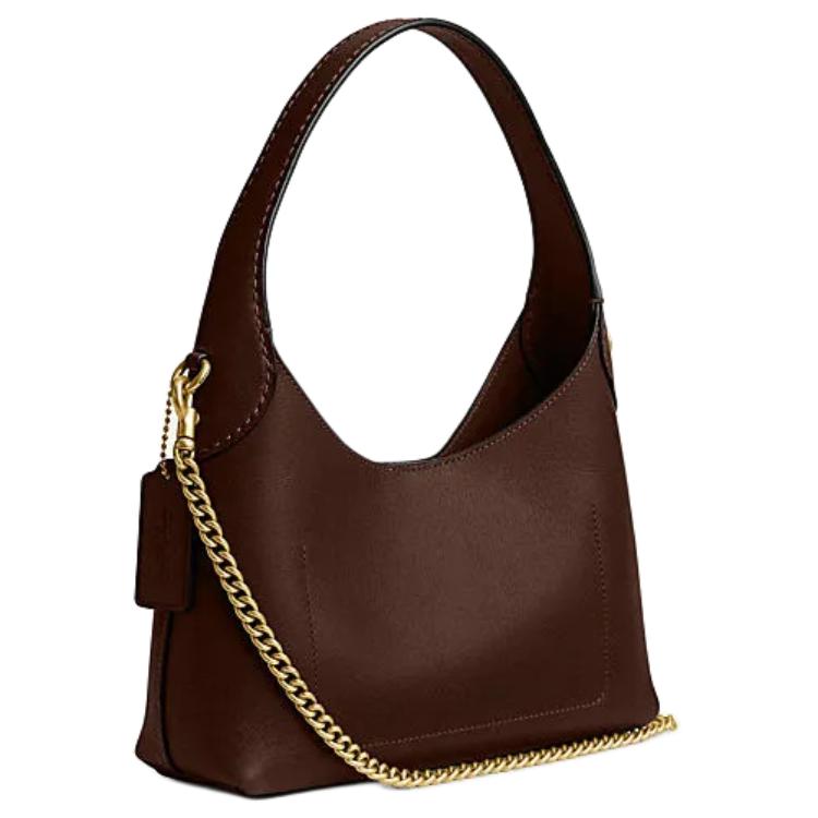 Coach Brooklyn 23 Logo Magnetic Closure Leather Crossbody Shoulder Bag Medium Women Handbags Maple CW614-B4MPL