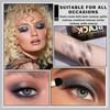 Black Gray Smoked Eye Shadow Plate, Dark Gray Silvery Metal Matte Halloween Gothic Makeup Palette, High Shimmer Eye Shadow Makeup Palette Set