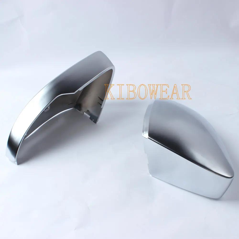 2PC Silver Matte Chrome Side Mirror Caps for Skoda Octavia Mk3 A7 5E for VW T-ROC 2014 T-Cross Nivus Cover Satin