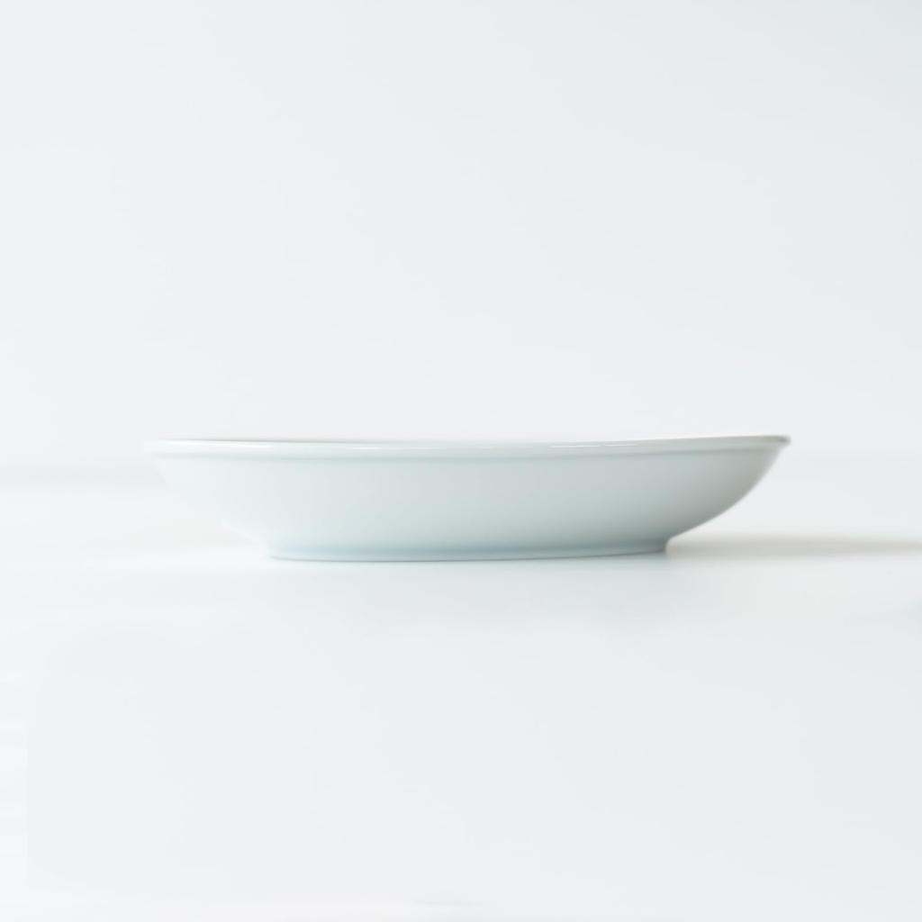 Nishikai Toki Hasami Ware Common Microwave and Dishwasher 18305 Bowl/Plate, Oval, Green, Diameter Approx. 23cm, Safe,