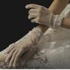 Elegant Sweet Women Summer Girl Bridal Short Wedding Gloves Pearl Finger Gloves Tulle Mittens Bow