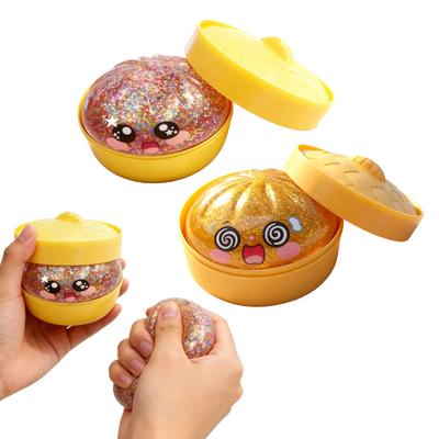 Realistic Steamed Bun Squeeze Toy Soft Slow-Rising Fidget Toy for Stress Relief Portable