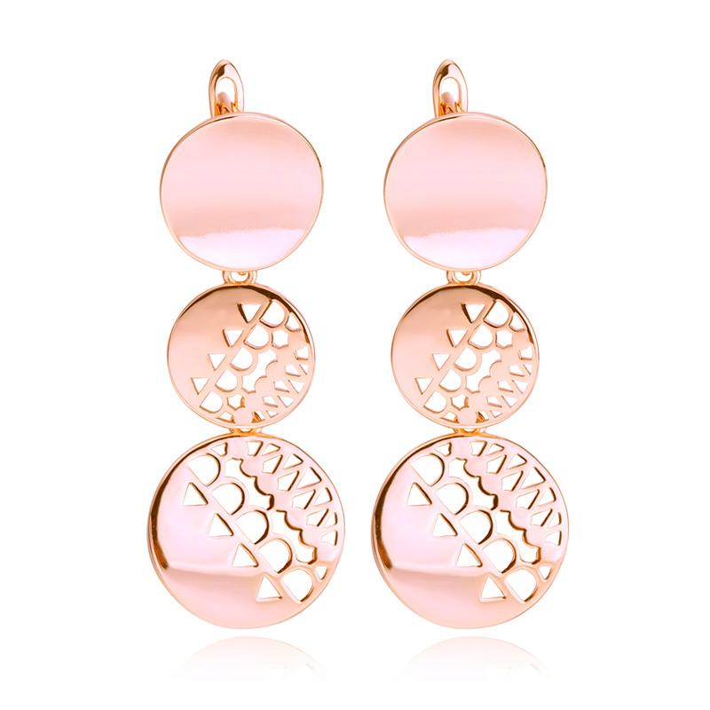 MINTHA Clip Earrings Trendy Rose Gold Color Wedding Daily Fashion Jewelry Geometry Drop Earrings For Women Bridal Geometry Earrings