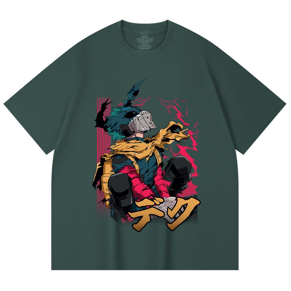 230 Gsm 100% Cotton My Hero Academia V16 Deku Print Unisex Heavy Cotton T Shirt