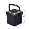 Inomata Chemical Clever Bucket, 17L, Black, 360mm W X 350mm D X 300mm H, 3216
