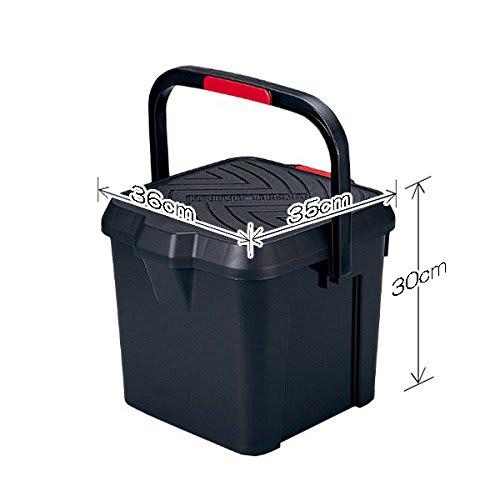 Inomata Chemical Clever Bucket, 17L, Black, 360mm W X 350mm D X 300mm H, 3216