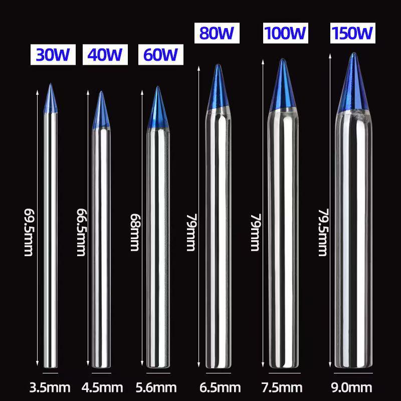 

Blue Head External Heating Soldering Iron Tip for 30/40/60W 30W flat