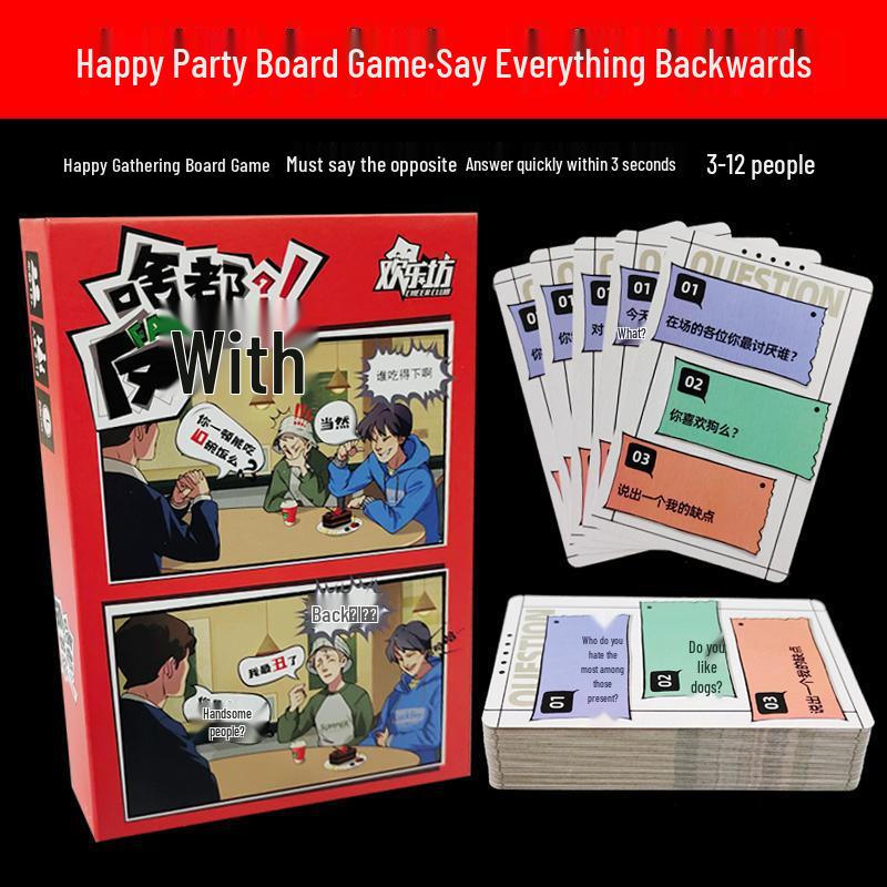 Reverse Talk Card Game: A Fun, Casual Adult Party Game for Team Building and Laughter