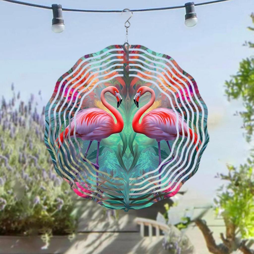 Metal Garden Wind Chime with Firebird Design 360 Rotating Hook for Outdoor Patio Yard Decor All Season Gift for Friends