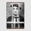 Buster Keaton Cops Bw Vintage D17 Plaque Métallique Affiche Club Affiche Murale Design Plaque Étain Affiche
