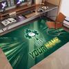 Custom Rug Ireland Rugby Pattern Print Name Text Soft Non‑Slip Floor Carpet for Home Indoor Decoration
