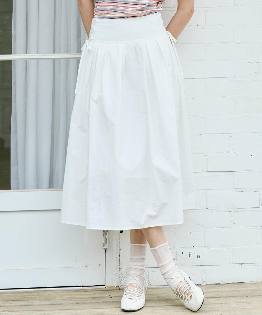 Ollibeudeollibeu Lace-Up Midi Skirt Ow6Ms4640
