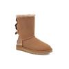 UGG Bailey Suede Warm Non-Slip Comfort Mid-Calf Snow Boots With Bow Women boots Brown 1120884-CHE