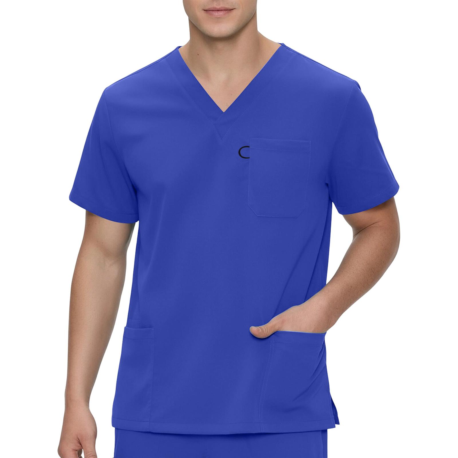 Men s Summer Short-Sleeve Top Men s Casual Fashion Textured Short-Sleeve Top XXXXL синий