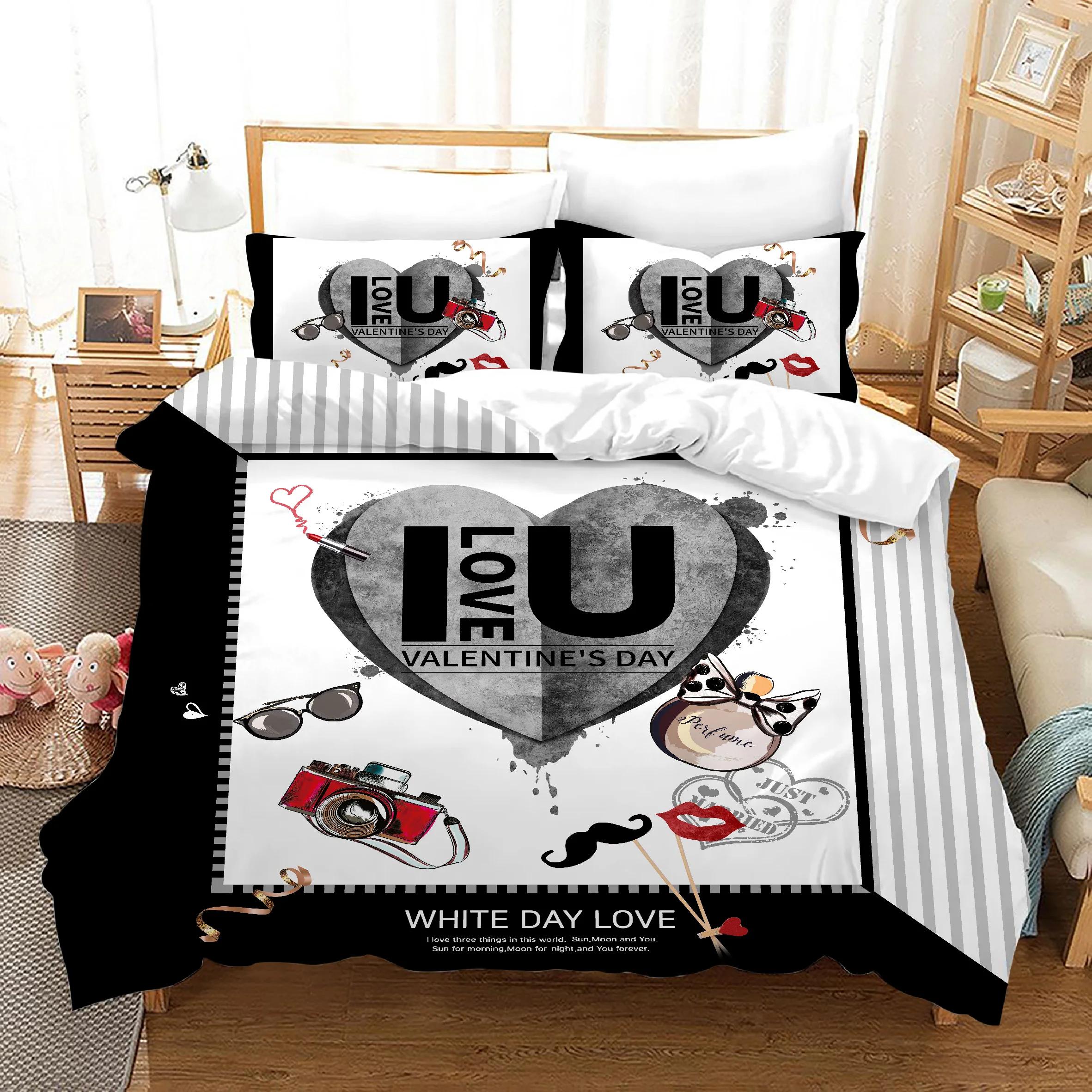 

Wedding Comforter Bedding Sets Queen King Size Duvet Cover With Pillowcases Double Bed Home Textile Bedroom Bed Cover Set 3 Pcs EU single(135x200cm)