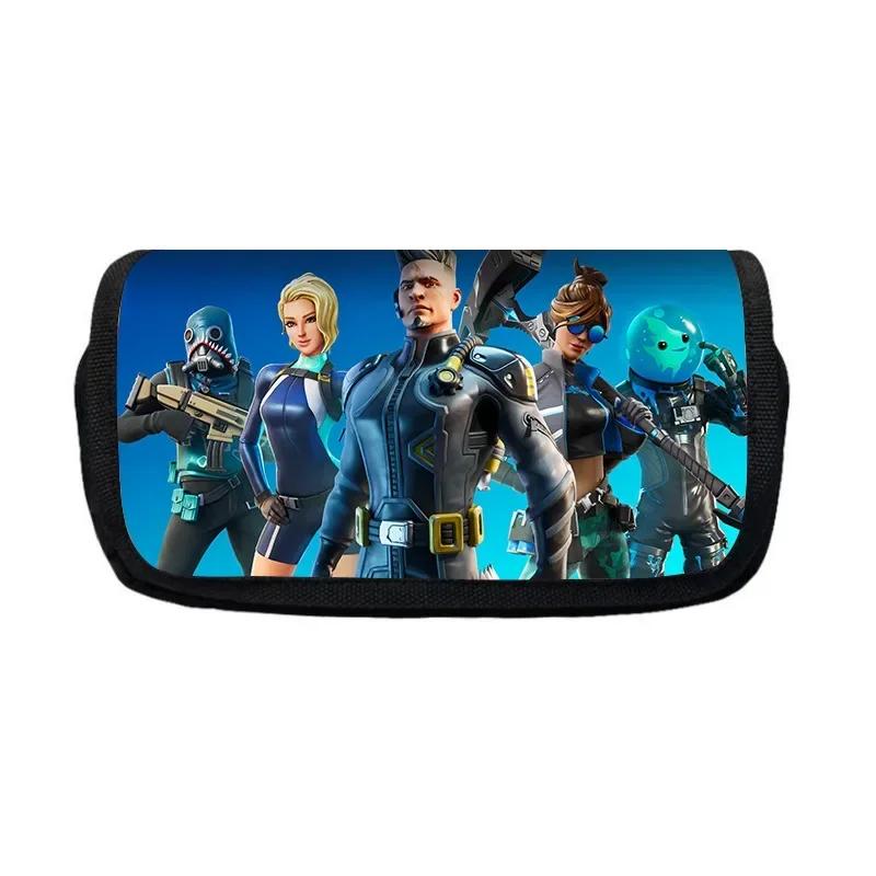 Fortnite Penály Multifunkční Krabička na Psací Potřeby Dětský Velkokapacitní Dvouvrstvý Penál