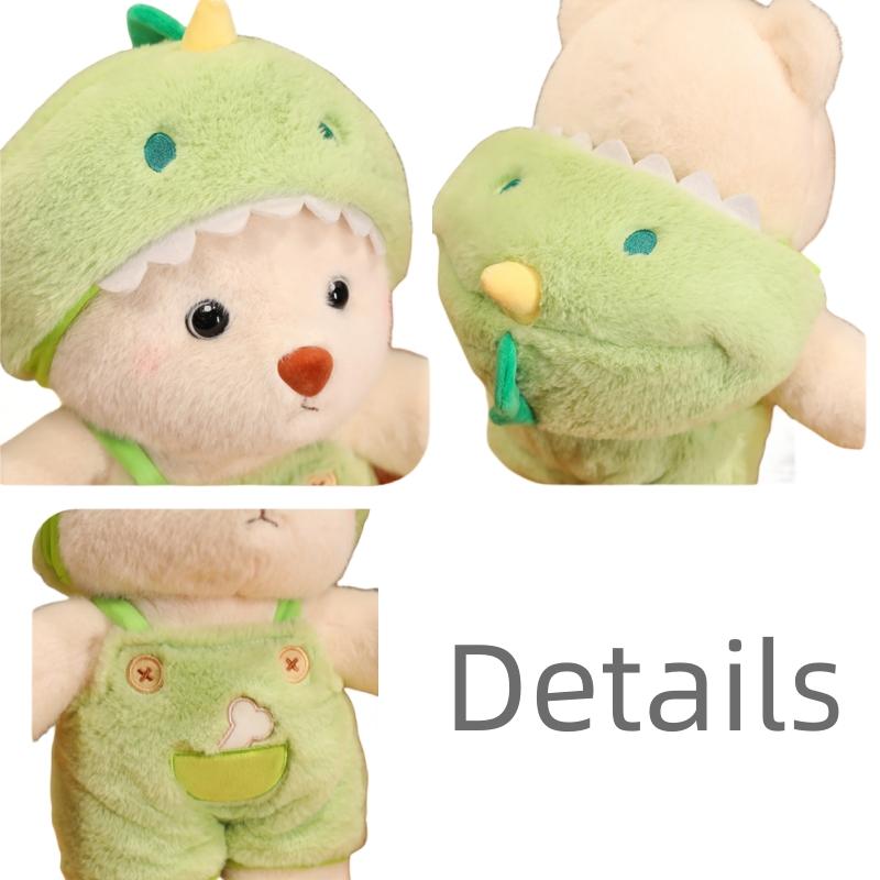25-60cm Orsacchiotto gigante Cosplay Panda Dinosauro Pulcino Coniglio Maiale Kawaii Incappucciato Cartone animato Animali Peluche Cuscino Seduta Bambini Compleanno