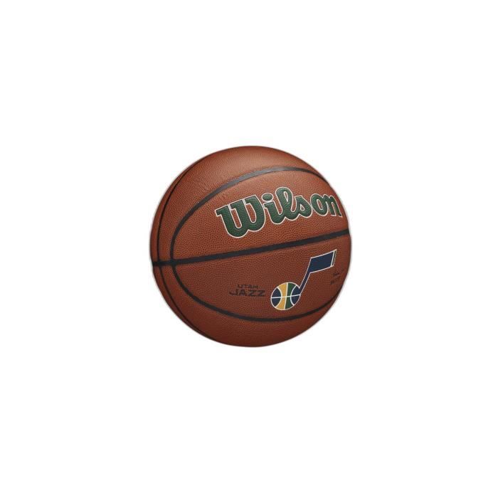 Ballon de basket - wilson - utah jazz - taille 7 - marron/vert - couverture pure feel