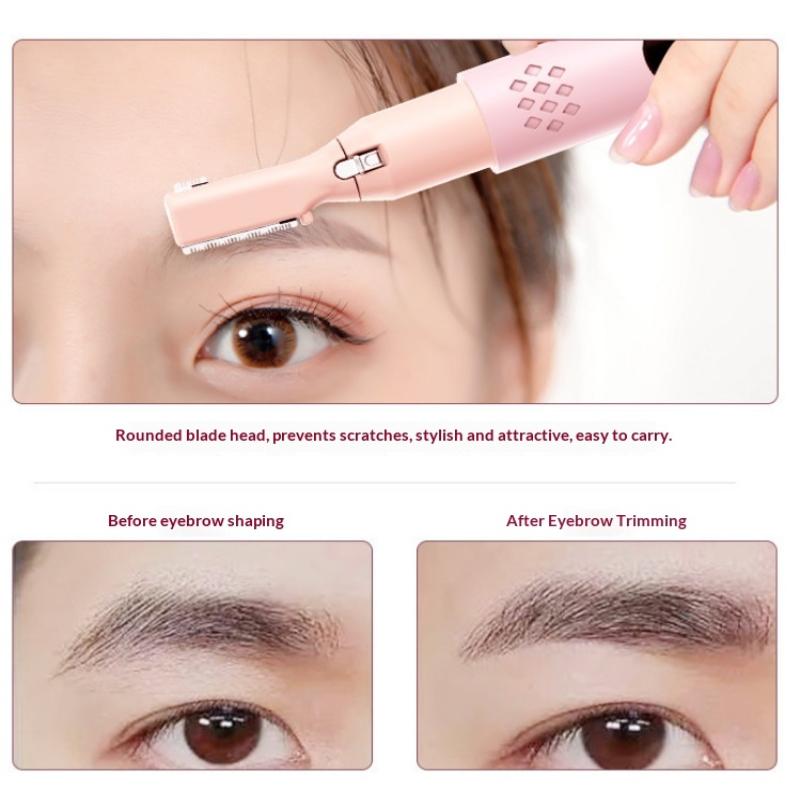 Electric Eyebrow Trimmer Razor Brow Shaping Portable Shaving With Duals Cutter Head Design Washable Hair Trimmer Razor Tools